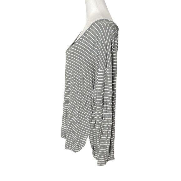 American Eagle Soft Sexy Large Tunic Top Vneck Long Sleeve Tee Gray - Picture 6 of 7